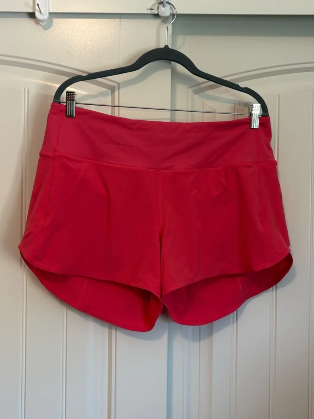 Lululemon Speed Up High-Rise Lined Short 4" Red Glow size 12 - Picture 3 of 7